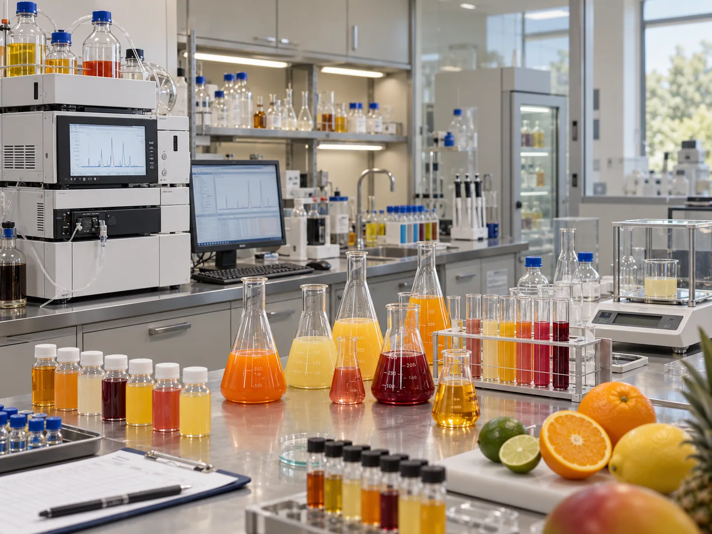 Quality control laboratory for fruit ingredients